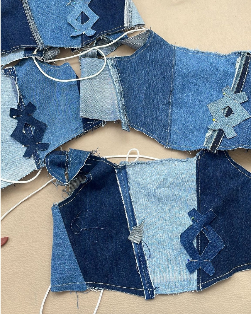 Reworked Denim Crop