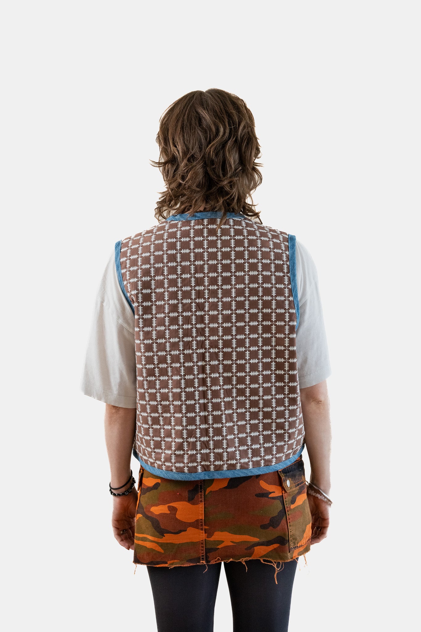 Lost Village Vintage Rework Patterned Gilet