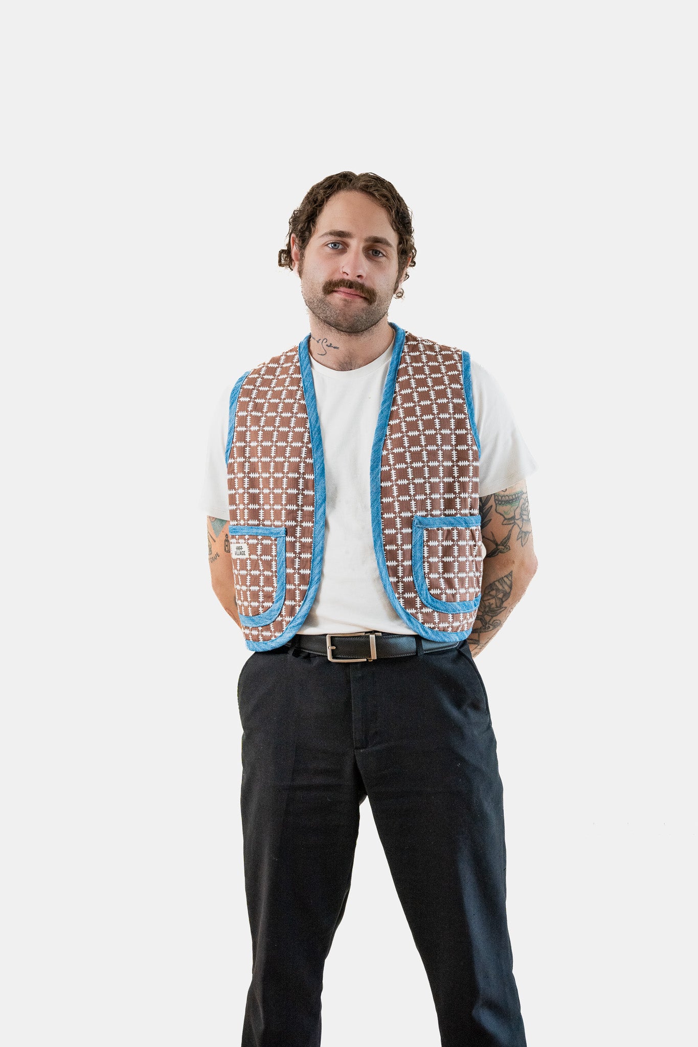 Lost Village Vintage Rework Patterned Gilet