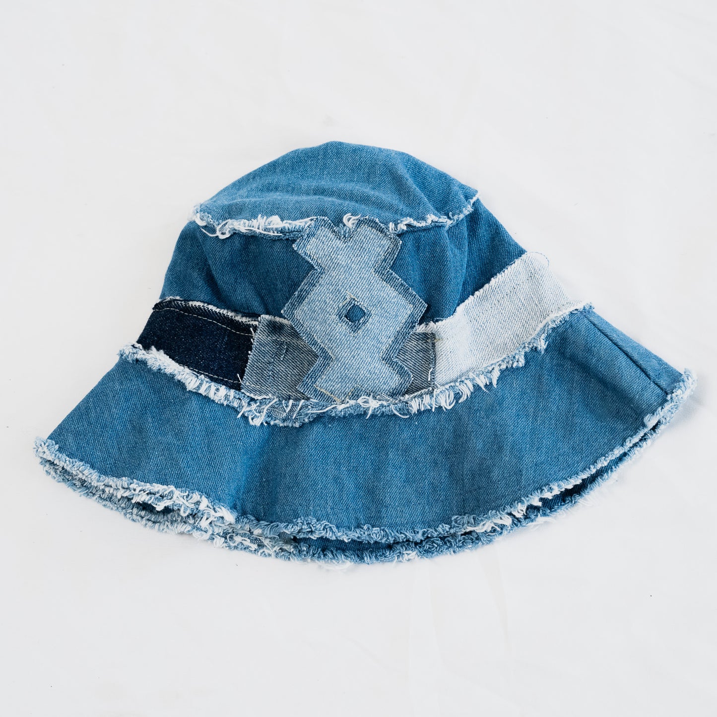 Lost Village Reworked Denim Bucket Hat