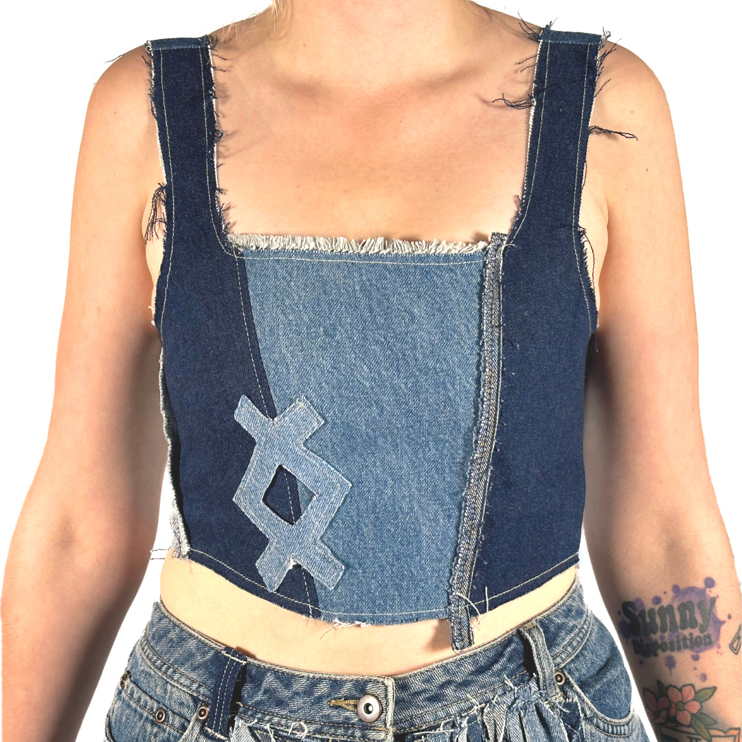 Reworked Denim Crop